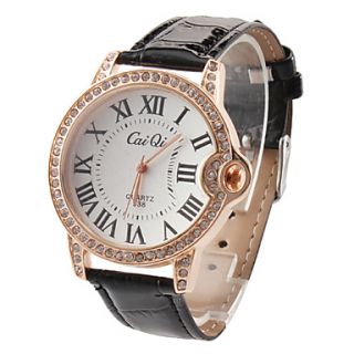 EUR € 6.80   Dame romerske Number Design PU Analog Quartz Wrist