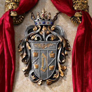 Vlad the Impaler Count Dracula Vampire Regal Crown Coat of Arms Wall