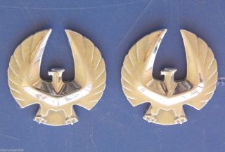 Chrysler Imperial Bird Emblems Pair LeBaron Post Pillar Mopar Badge LH