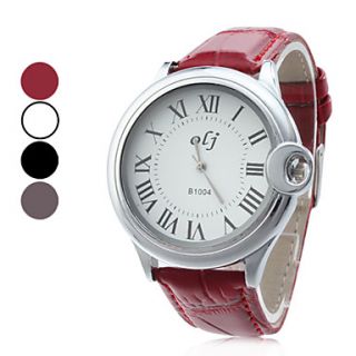 EUR € 5.23   Unisex Roman Number Style PU Analog Quartz Wrist Watch