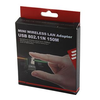 USD $ 21.49   MINI WIRELESS LAN Adapter USB 802.11N 150M,