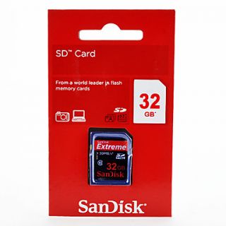 USD $ 47.39   32GB SanDisk Extreme Class 10 SDHC Flash Memory Card