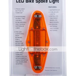 EUR € 8.27   14 led azul bicicleta habló luz (caja naranja