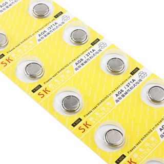 AG6 371a 1.55V ad alta capacità alcaline batterie a bottone (10 pack)