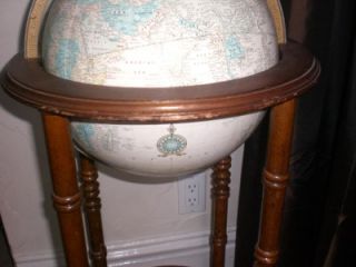 Vintage Crams Imperial World Floor Table 12 Globe with Wood Stand 36