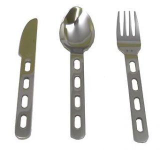 Cutlery Set Knife Fork Spoon Combo Kit Camping Hunting Hiking Supplies