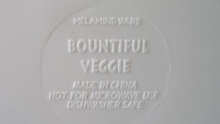 Melamine Ware Plastic Dinner Plates Bountiful Veggie