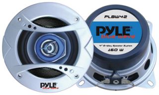 Pyle Car Audio PLBW42 4 inch 160 Watt 2 way/Coaxial Speakers with Blue