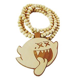 EUR € 5.23   cartoon spook patroon houten ketting, Gratis Verzending