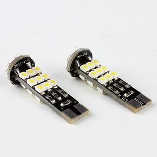 EUR € 6.71   T10 bar 3528 smd 24 ledede hvitt lys pære for bil (12V