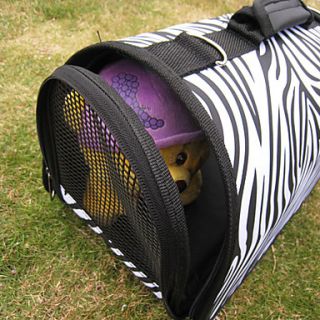 Zebra Print Portable Outdoor Dog Cat Carrier For Pets (37 x 24 x 23cm