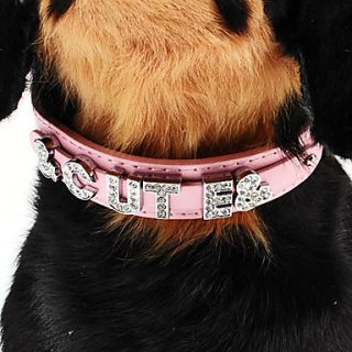 Regolabile strass Collare Style carino per i cani (Collo 15 25cm