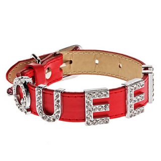 Adjustable Rhinestone Queen Style Collar for Dogs (Assorted Color,Neck