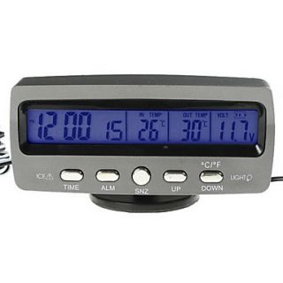 USD $ 23.49   Car Thermometer Clock and Ice Alert Monitoring Tool