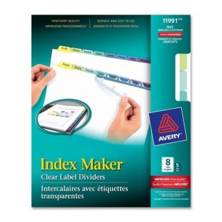  Tab 5 Sets Clear Label Index Maker Dividers Pastel Colors