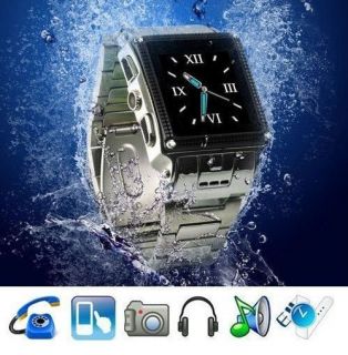 Waterproof Wrist Watch Cell Phone W818 Unlocked Mobile Camera  4 FM