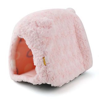 USD $ 26.69   Fluffy Bed House for Cats (27 x 18 x 18cm, Pink),