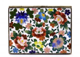 Japanese Cloisonne Milleflure Box Inaba