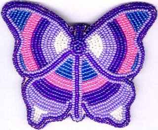 Butterfly Hair Barrette 35 Native American Bead Jewelry