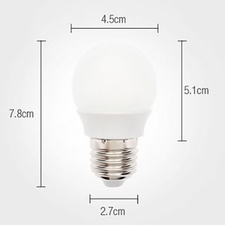 E27 3W 300 330LM 6000 6500K Natural White Light LED Ball Lampe (220V