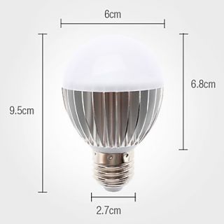 E27 4W 400 450lm 6000 6500K Natural White Ball lampadina LED (85 265V