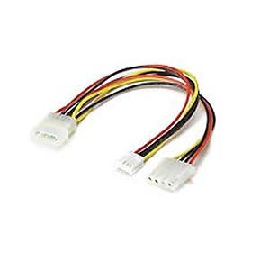 Inch 4 pin Molex Power Y Splitter Cable for 3.5 Floppy Connector