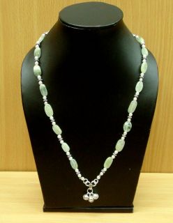 New Indian Womans Girls Design Light Green Metal Necklace Jewellery
