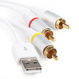  Lade AV Kabel für iPhone 2G/3G + ipod nano 4/touch (1,28 m Kabel