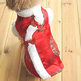 USD $ 9.29   Chinese Style Dress for Dogs (XS – XL, Red),