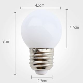 USD $ 2.99   E27 1W 30LM 6000 6500K Natural White Light LED Ball Bulb