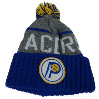 Indiana Pacers Mitchell Ness KJ46 High 5 Throwback Pom Knit Hat