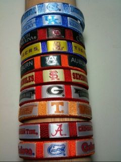 NCAA College Fan Band Bracelet Choose Your Team Flat Shipping