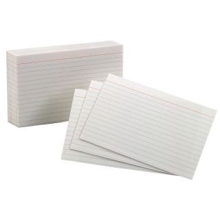Oxford 40165 100 Count 5 x 8 Ruled Index Cards