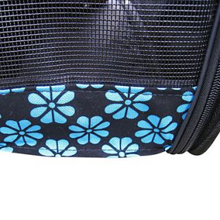Flower Print Portable Outdoor Dog Cat Carrier For Pets (37 x 24 x 23cm