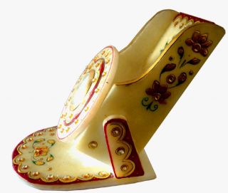 Beautiful Jewelled Indian Marble Pen Stand Cellphone Holder in Marble