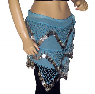  Belly dance Ready to Wear Hip Scarf Wrap from India, Waist  Max 32