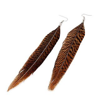 USD $ 2.39   National Style Feather Earrings,
