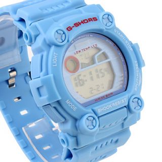 USD $ 13.39   Pair of Waterproof Sport Watches With Night Light   Blue