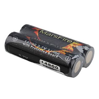 USD $ 7.39   MarsFire 14500 3.7V 930mAh Rechargeable Li ion Batteries