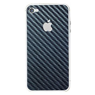 USD $ 1.39   Carbon Fiber Cover Sticker For iPhone 4/4S   Black,