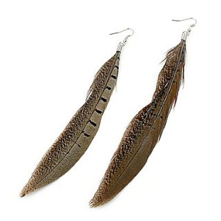USD $ 2.39   National Style Feather Earrings,