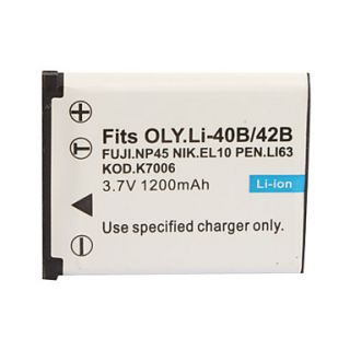 1200mAh batteria fotocamera li 40b/li 42b per Olympus FE 5500, IR300