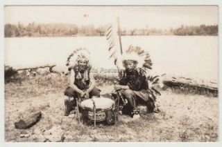 Ojibwa Indians in Northern Michigan RPPC Un NA101