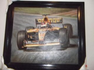 Indy Car Original Custom Framed Oil Painting