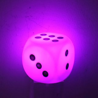 USD $ 2.59   Lovely Dice Style Colorful Light LED Night Lamp (3xLR44