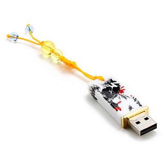 USD $ 46.49   32GB Chinese Lotus Flower Style USB Flash Drive (White