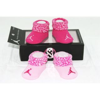  Jordan Jumpman Booties Socks Crib Shoes 0 6M Pink Baby Girl Gift Set