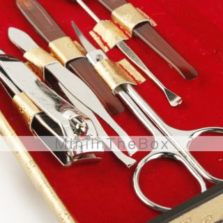 USD $ 7.29   Stainless Steel Nail Clippers Manicure Kit 8PCS Golden