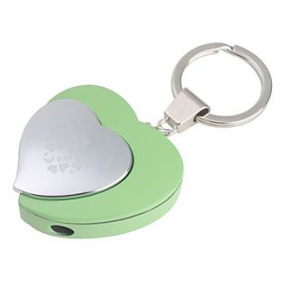 USD $ 4.49   Heart Shaped Gas Lighter with Key Ring (Green),