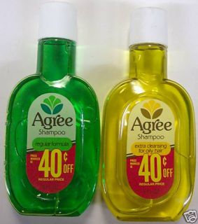 LOT OF 4 BOTTLES OF VINTAGE AGREE SHAMPOO 8 OZ UNOPENED from 1980s